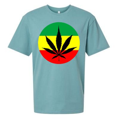 Cannabis Leaf Jamaican Style Sueded Cloud Jersey T-Shirt