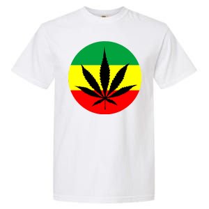 Cannabis Leaf Jamaican Style Garment-Dyed Heavyweight T-Shirt