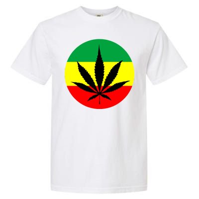 Cannabis Leaf Jamaican Style Garment-Dyed Heavyweight T-Shirt