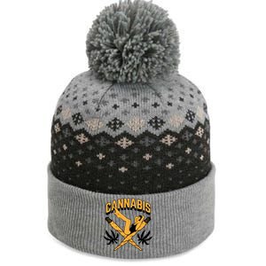 Cannabis Marijuana Joint Hammock The Baniff Cuffed Pom Beanie