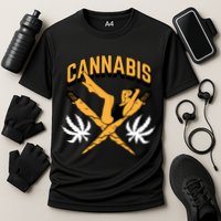 Cannabis Marijuana Joint Hammock Cooling Performance Crew T-Shirt