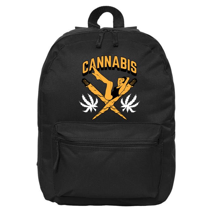 Cannabis Marijuana Joint Hammock 16 in Basic Backpack