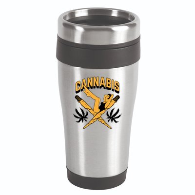 Cannabis Marijuana Joint Hammock 16oz Travel Tumbler