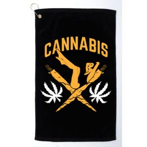 Cannabis Marijuana Joint Hammock Platinum Collection Golf Towel