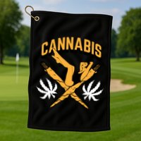 Cannabis Marijuana Joint Hammock Golf Towel