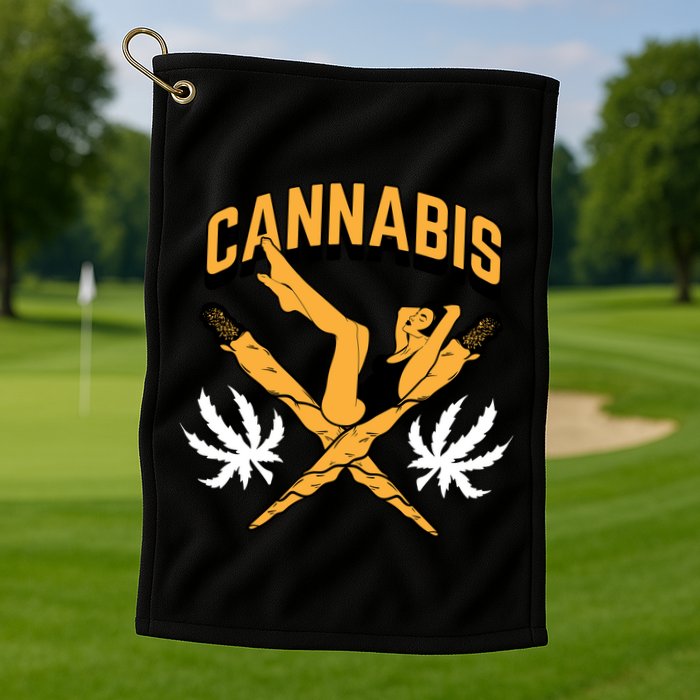 Cannabis Marijuana Joint Hammock Golf Towel