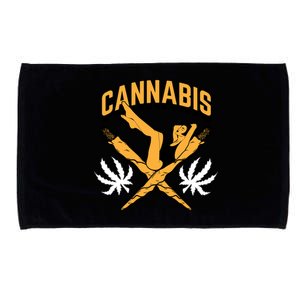 Cannabis Marijuana Joint Hammock Microfiber Hand Towel