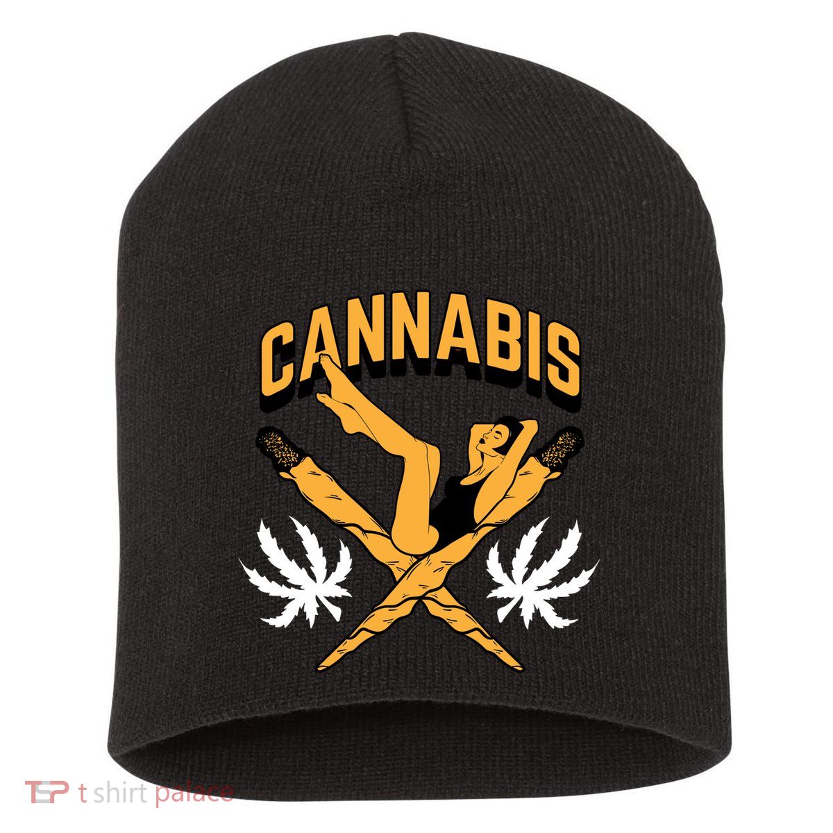 Cannabis Marijuana Joint Hammock Short Acrylic Beanie