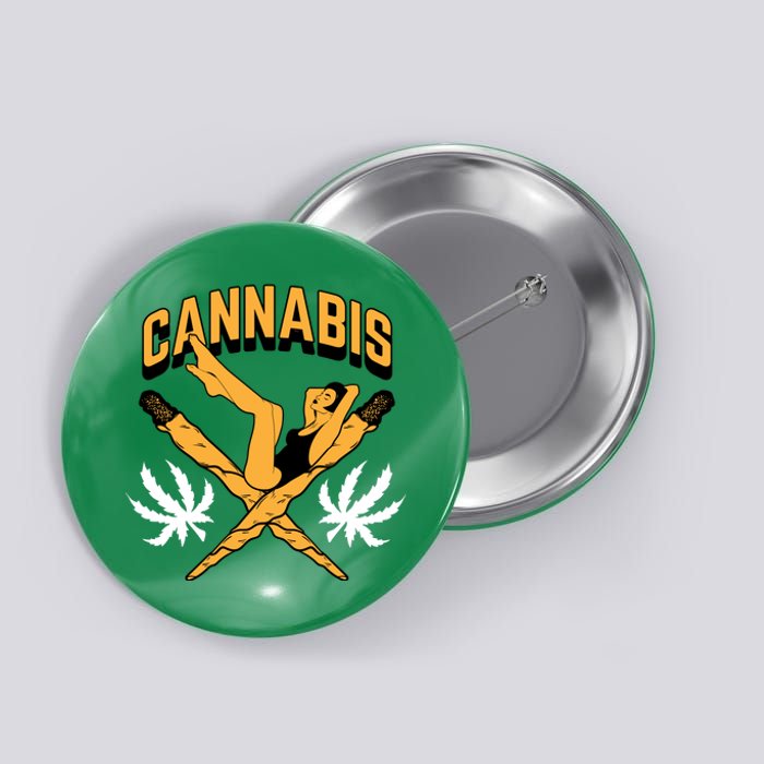 Cannabis Marijuana Joint Hammock Button