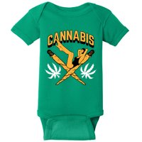 Cannabis Marijuana Joint Hammock Baby Bodysuit