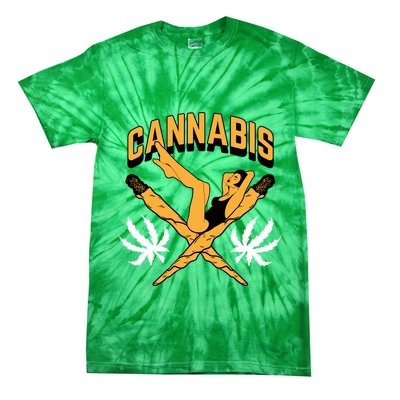 Cannabis Marijuana Joint Hammock Tie-Dye T-Shirt