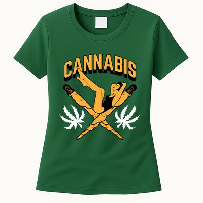 Cannabis Marijuana Joint Hammock Womens T-Shirt