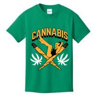 Cannabis Marijuana Joint Hammock Kids T-Shirt