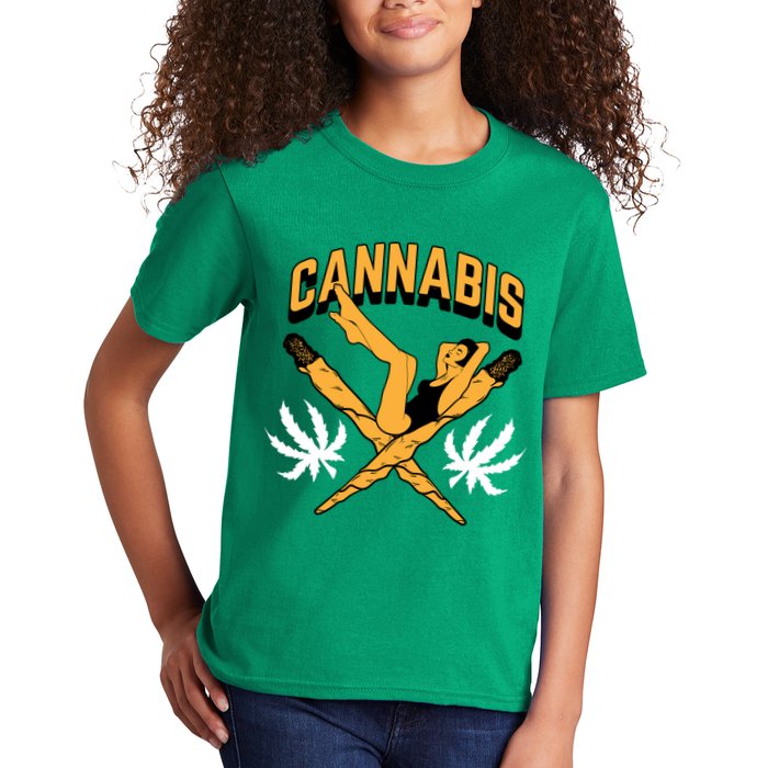 Cannabis Marijuana Joint Hammock Kids T-Shirt