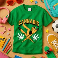 Cannabis Marijuana Joint Hammock Kids T-Shirt