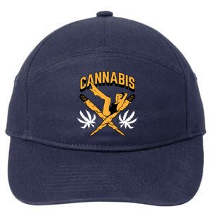 Cannabis Marijuana Joint Hammock 7-Panel Snapback Hat