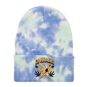 Cannabis Marijuana Joint Hammock Tie Dye 12in Knit Beanie