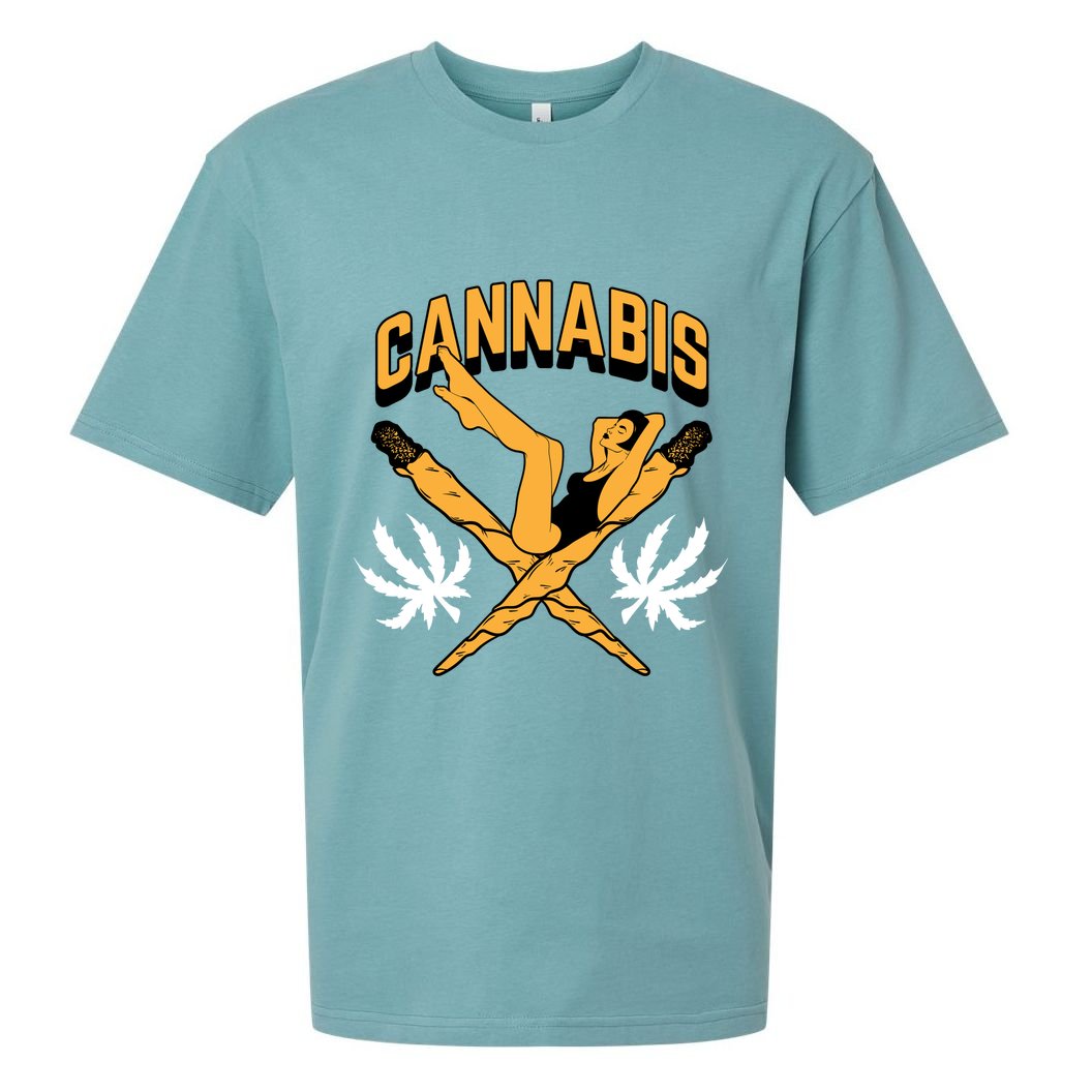 Cannabis Marijuana Joint Hammock Sueded Cloud Jersey T-Shirt