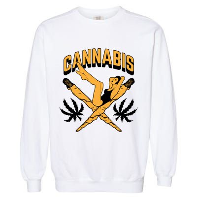 Cannabis Marijuana Joint Hammock Garment-Dyed Sweatshirt