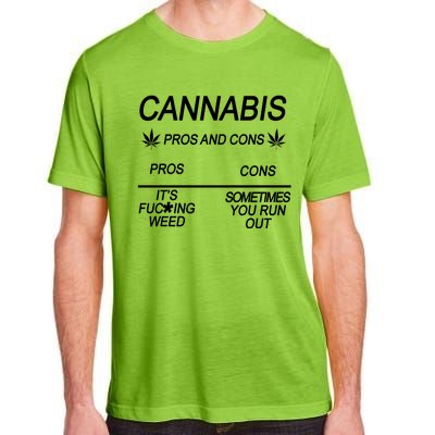 Cannabis Pros And Cons Weed Adult ChromaSoft Performance T-Shirt