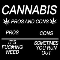 Cannabis Pros And Cons Weed Cooling Performance Crew T-Shirt