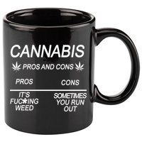 Cannabis Pros And Cons Weed 11oz C Handle Ceramic Mug