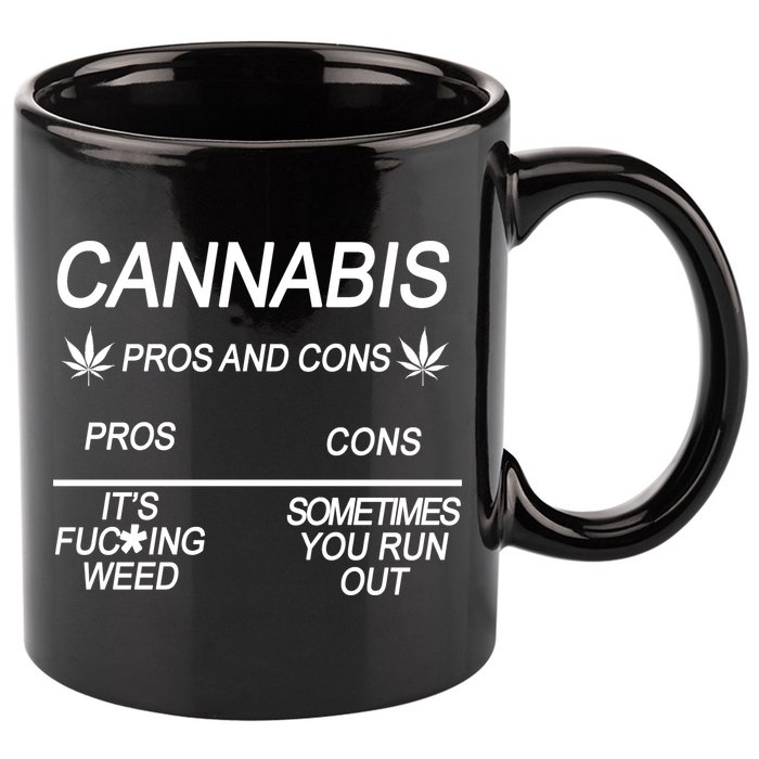 Cannabis Pros And Cons Weed 11oz C Handle Ceramic Mug