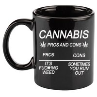 Cannabis Pros And Cons Weed 11oz C Handle Ceramic Mug