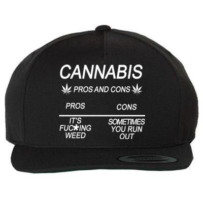 Cannabis Pros And Cons Weed Wool Snapback Cap