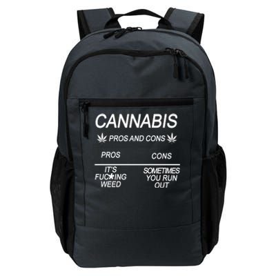 Cannabis Pros And Cons Weed Daily Commute Backpack