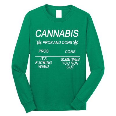 Cannabis Pros And Cons Weed Long Sleeve Shirt