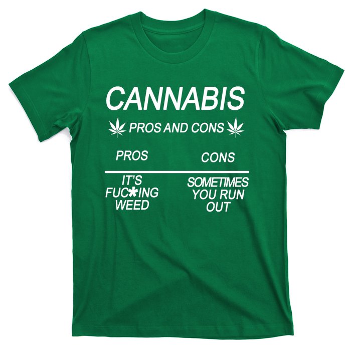 Cannabis Pros And Cons Weed T-Shirt