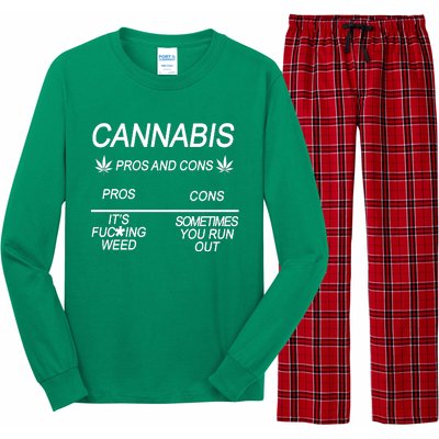 Cannabis Pros And Cons Weed Long Sleeve Pajama Set