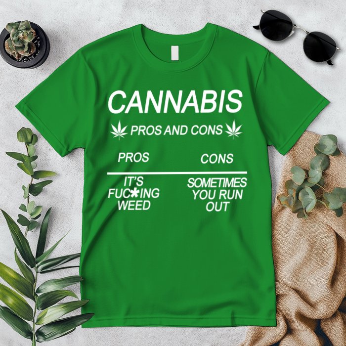 Cannabis Pros And Cons Weed Premium T-Shirt