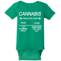 Cannabis Pros And Cons Weed Baby Bodysuit