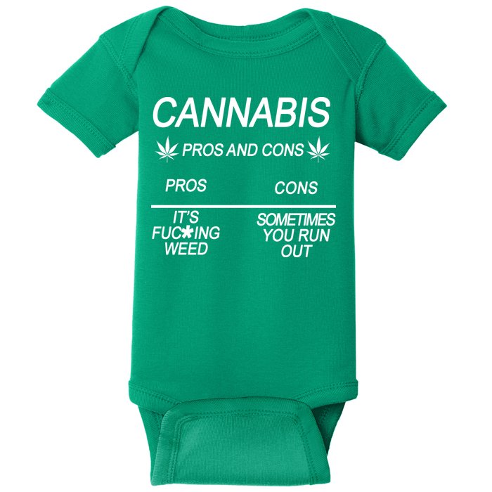 Cannabis Pros And Cons Weed Baby Bodysuit