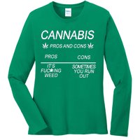 Cannabis Pros And Cons Weed Ladies Long Sleeve Shirt