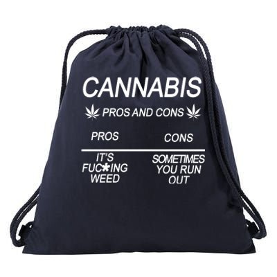 Cannabis Pros And Cons Weed Drawstring Bag