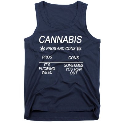 Cannabis Pros And Cons Weed Tank Top