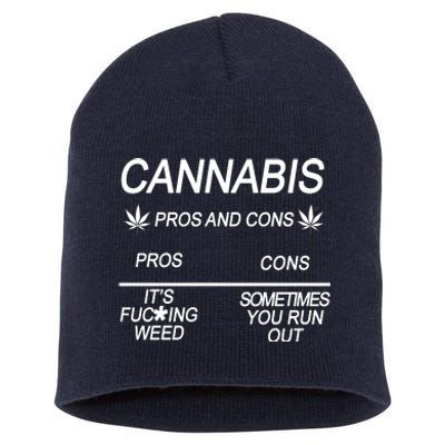 Cannabis Pros And Cons Weed Short Acrylic Beanie