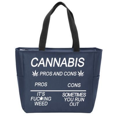 Cannabis Pros And Cons Weed Zip Tote Bag