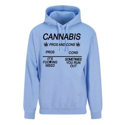 Cannabis Pros And Cons Weed Unisex Surf Hoodie