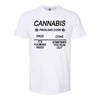 Cannabis Pros And Cons Weed Softstyle CVC T-Shirt