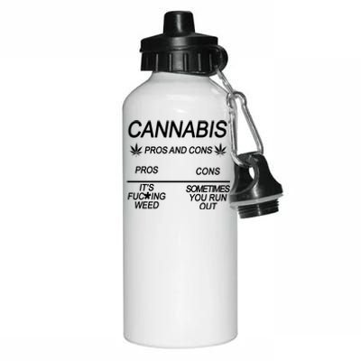 Cannabis Pros And Cons Weed Aluminum Water Bottle