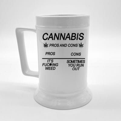 Cannabis Pros And Cons Weed Beer Stein