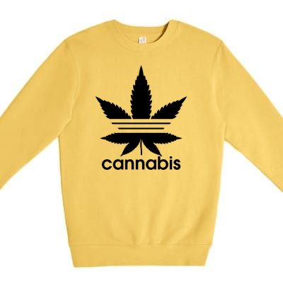 Cannabis Sports Logo Premium Crewneck Sweatshirt