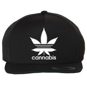 Cannabis Sports Logo Wool Snapback Cap