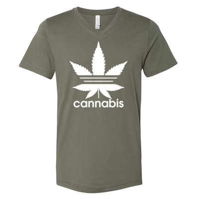 Cannabis Sports Logo V-Neck T-Shirt