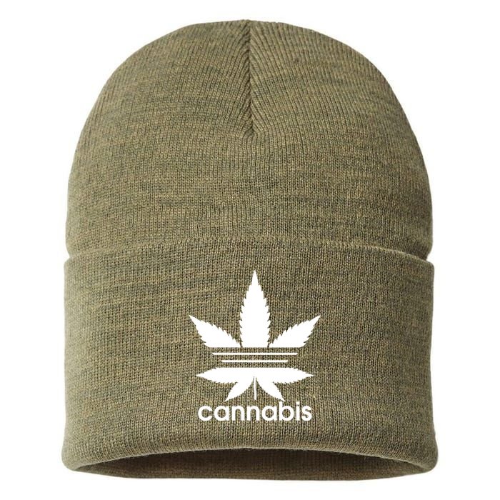 Cannabis Sports Logo Sustainable Knit Beanie