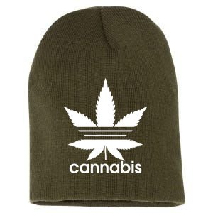 Cannabis Sports Logo Short Acrylic Beanie